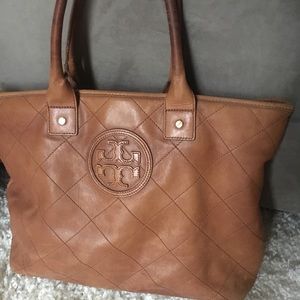 Tory Burch quilted leather tote